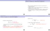 Verifica di ipotesi sui coefficienti di regressione Verifica di ipotesi sul