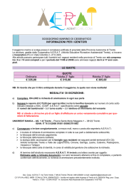 Modulo informativo Colonia Marina Cesenatico