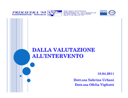 Relazione delle dr.sse Vigliotti e Urbani