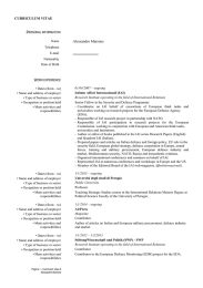 CV Marrone - Universit&agrave; degli Studi di Perugia