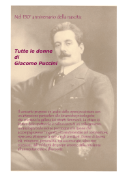 Nel 150° anniversario della nascita: Tutte le donne di Giacomo Puccini