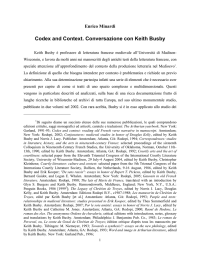 Codex and Context. Conversazione con Keith Busby