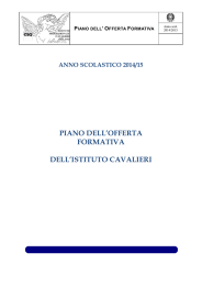 PIANO DELL`OFFERTA FORMATIVA DELL`ISTITUTO CAVALIERI