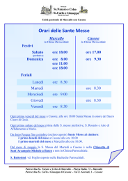 Orari S. Messe - Parrocchie Marcallo e Casone