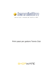 Primi passi per gestore Tennis Club