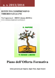 Piano dell`Offerta Formativa - Istituto Comprensivo "Tiberio Gulluni"