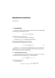 Quadratura numerica - Dipartimento di Matematica