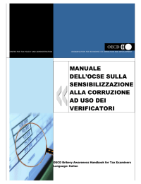 manuale dell`ocse sulla sensibilizzazione alla corruzione ad