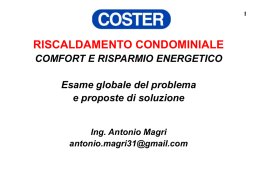Riscaldamento Condominiale - Ing. A. Magri