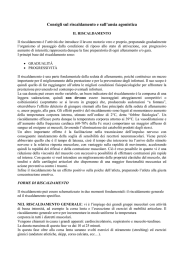 Consigli sul riscaldamento e sull`ansia agonistica