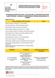 Istruzioni operative per l`utilizzo delle apparecchiature laser