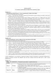 Classificazione delle sorgenti e sistemi laser