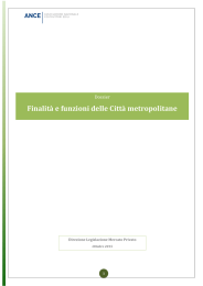 Finalità e funzioni delle Città metropolitane