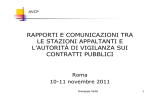 RAPPORTI E COMUNICAZIONI TRA LE STAZIONI APPALTANTI E L