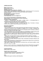 CURRICULUM VITAE Nome Tancredi Franca Data di nascita 16/03