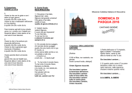 canti di Pasqua - Missione Cattolica Italiana Stoccolma