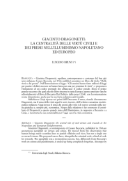 GIACINTO DRAGONETTI: LA CENTRALITÀ DELLE VIRTÙ CIVILI E