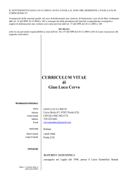 CURRICULUM VITAE di Gian Luca Cervo