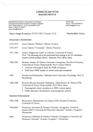 CURRICULUM VITAE MAURO BOTTA Data e luogo di nascita: 07