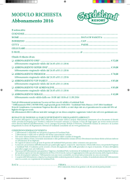 MODULO RICHIESTA Abbonamento 2016