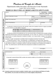 Modulo IBAN - Servizio Civile Nazionale