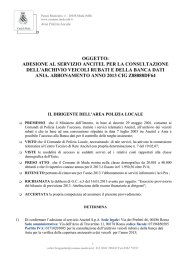 oggetto: adesione al servizio ancitel per la