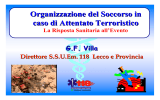 Organizzazione del Soccorso in caso di Attentato Terroristico