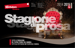 TUTTE LE PRODUZIONI DEL TEATRO STABILE DELLLUMBRIA
