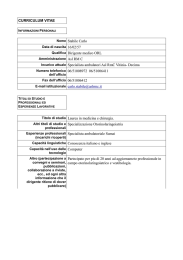 CURRICULUM VITAE Nome Stabile Carlo Qualifica