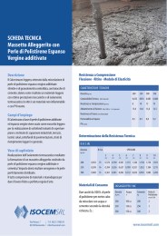 SCHEDA TECNICA Massetto Alleggerito con Perle di Polistirene