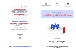 Giovedì 15 aprile 2010, ore 14.30 – 18.30