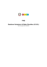 FAQ Gestione Variazioni di Stato Giuridico (VSG)