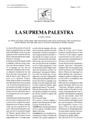 LA SUPREMA PALESTRA di Giulio Colombo