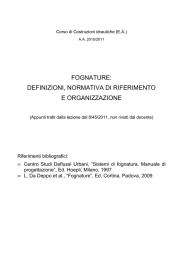 FOGNATURE: DEFINIZIONI, NORMATIVA DI RIFERIMENTO E