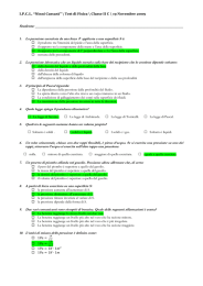 Questionario di fisica II C - NOVEMBRE 2009