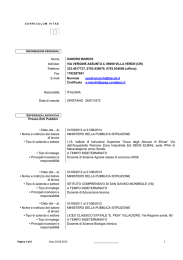 CURRICULUM VITAE FORMATO-Europeo SANDRO MARCHI per