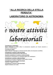 “ALLA RICERCA DELLA STELLA PERDUTA” LABORATORIO DI