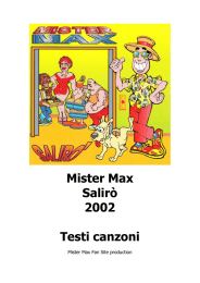 Mister Max Salirò 2002 Testi canzoni