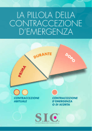 La piLLoLa deLLa ContraCCezione d`emergenza - S.I.C.