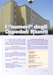 “numeri” degli Ospedali Riuniti