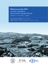 Bilancio sociale 2013 - Ospedali Riuniti di Ancona