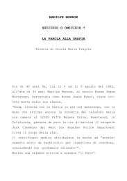 MARILYN MONROE suicidio o omicidio la parola alla grafia