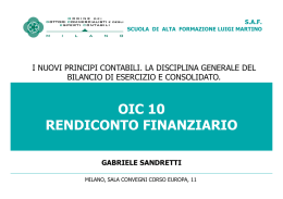 oic 10 rendiconto finanziario - Ordine dei Dottori Commercialisti e