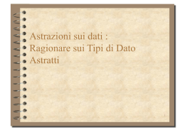 Astrazioni sui dati : Ragionare sui Tipi di Dato Astratti