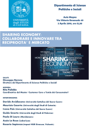 sharing economy: collaborare e innovare tra reciprocita` e mercato