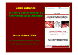 Il timing dell`endoscopia e descrizione degli Algoritmi