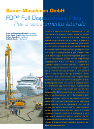 FDP® Full Displacement Piles Pali a spostamento laterale