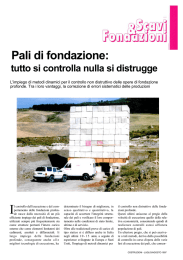 Pali di fondazione: Tutto si controlla nulla si distrugge