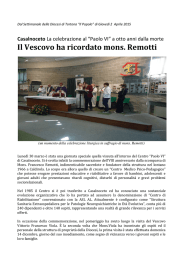 Il Vescovo ha ricordato mons. Remotti