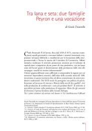 Tra lana e seta: due famiglie Peyron e una vocazione